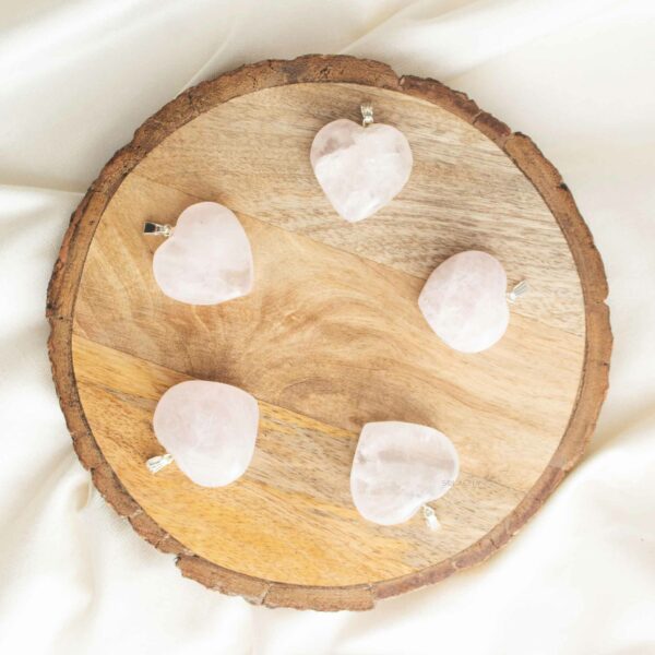 Rose Quartz Heart Pendant for Self-Love