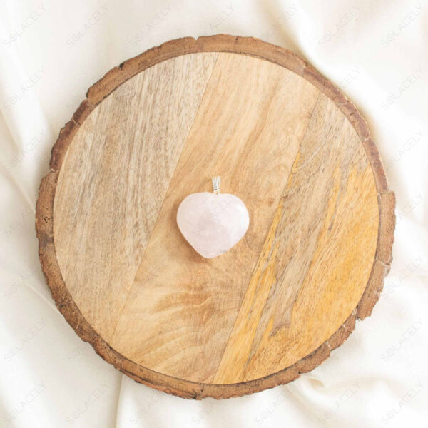Rose Quartz Heart Pendant for Self-Love - Image 3