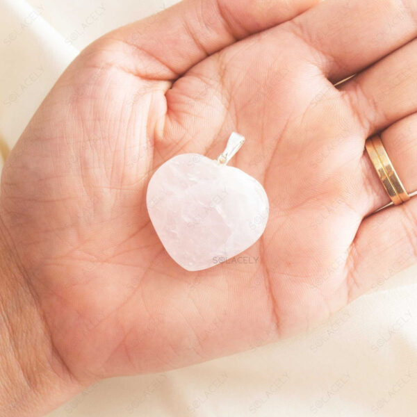 Rose Quartz Heart Pendant for Self-Love - Image 5