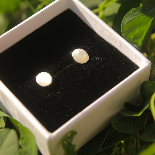 Shell Sterling Silver Stud Earrings - Image 6