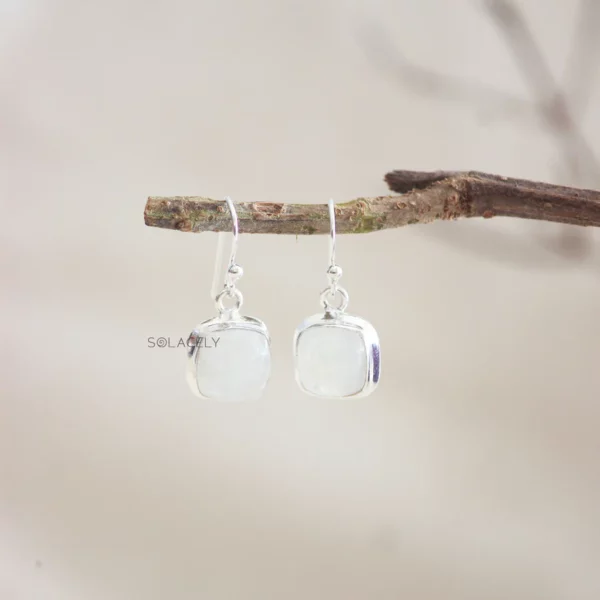 Moonstone Sterling Silver Crystal Earrings - Image 5