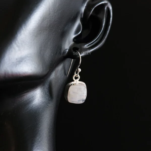 Moonstone Sterling Silver Crystal Earrings - Image 10