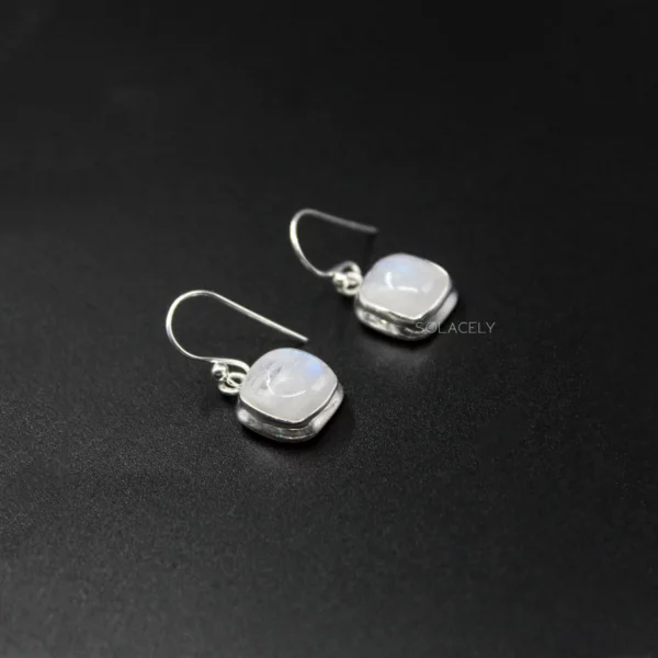 Moonstone Sterling Silver Crystal Earrings - Image 8