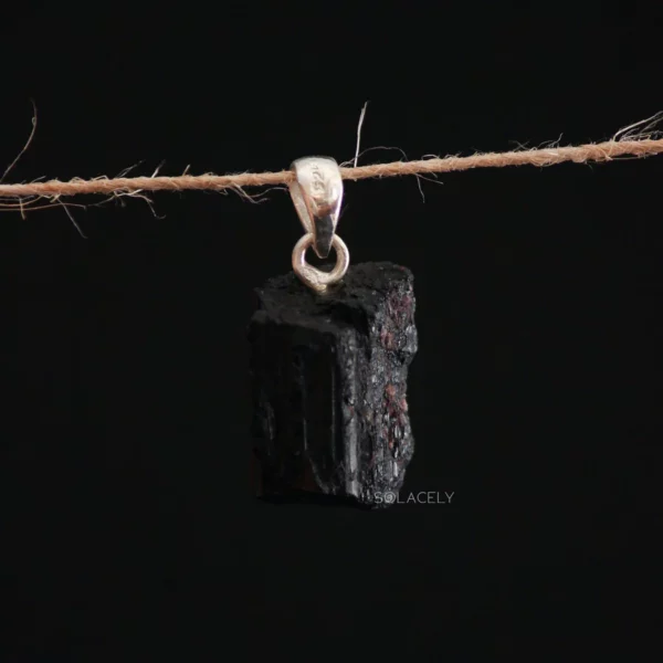 Sterling Silver Raw Crystal Pendant - Image 2