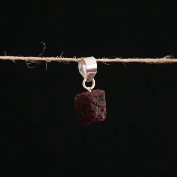 Sterling Silver Raw Crystal Pendant - Image 4
