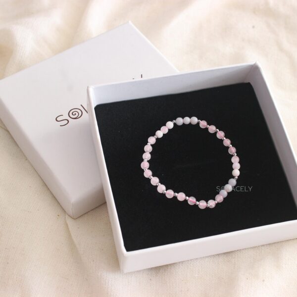 Angelite, Rose Quartz & Moonstone Bracelet - Image 6