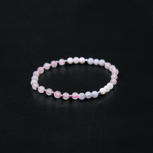 Angelite, Rose Quartz & Moonstone Bracelet