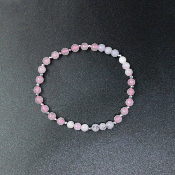 Angelite, Rose Quartz & Moonstone Bracelet - Image 7