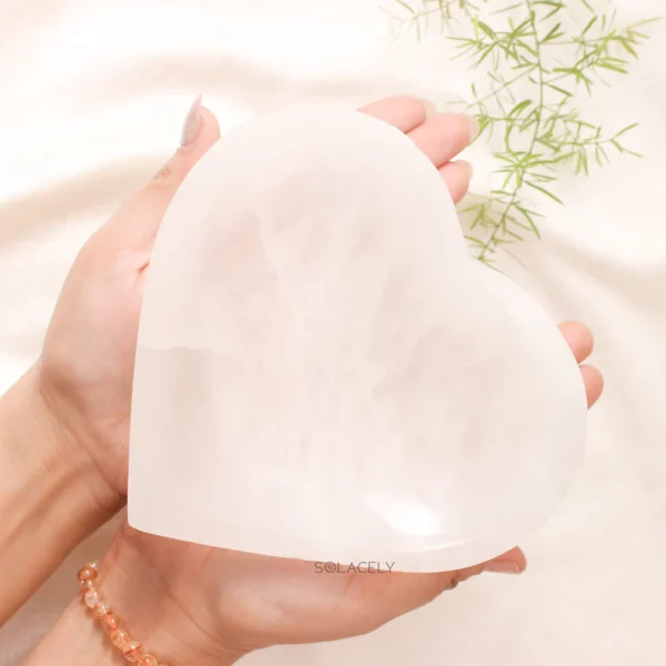 Selenite Heart Bowl - Image 3