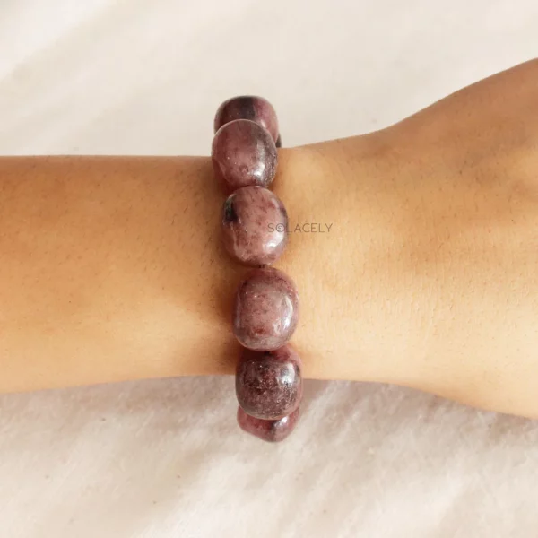 Strawberry Quartz Tumble Crystal Bracelet - Image 4
