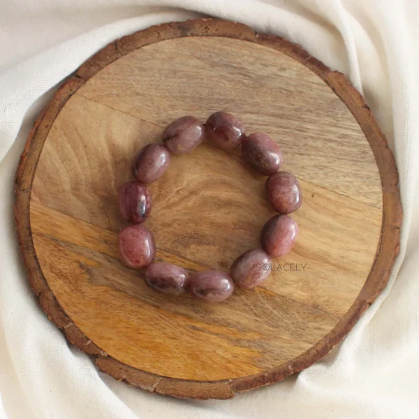 Strawberry Quartz Tumble Crystal Bracelet - Image 6